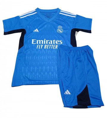 Real Madrid Bramkarskie Koszulka Wyjazdowych Dziecięca 2023-24 Krótki Rękaw (+ Krótkie spodenki)